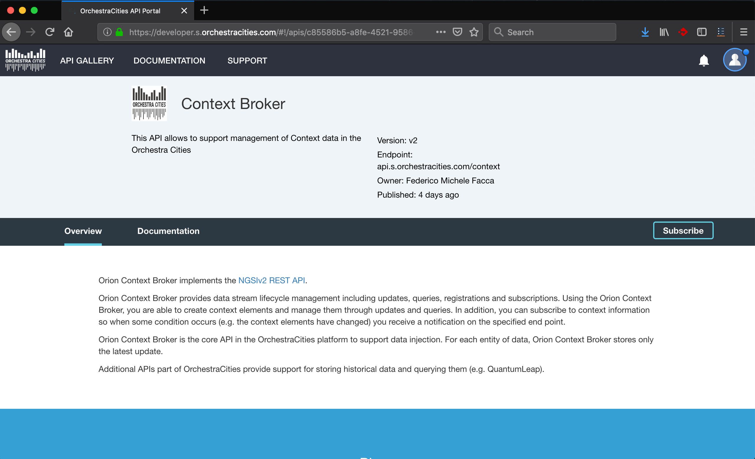 Context Broker API